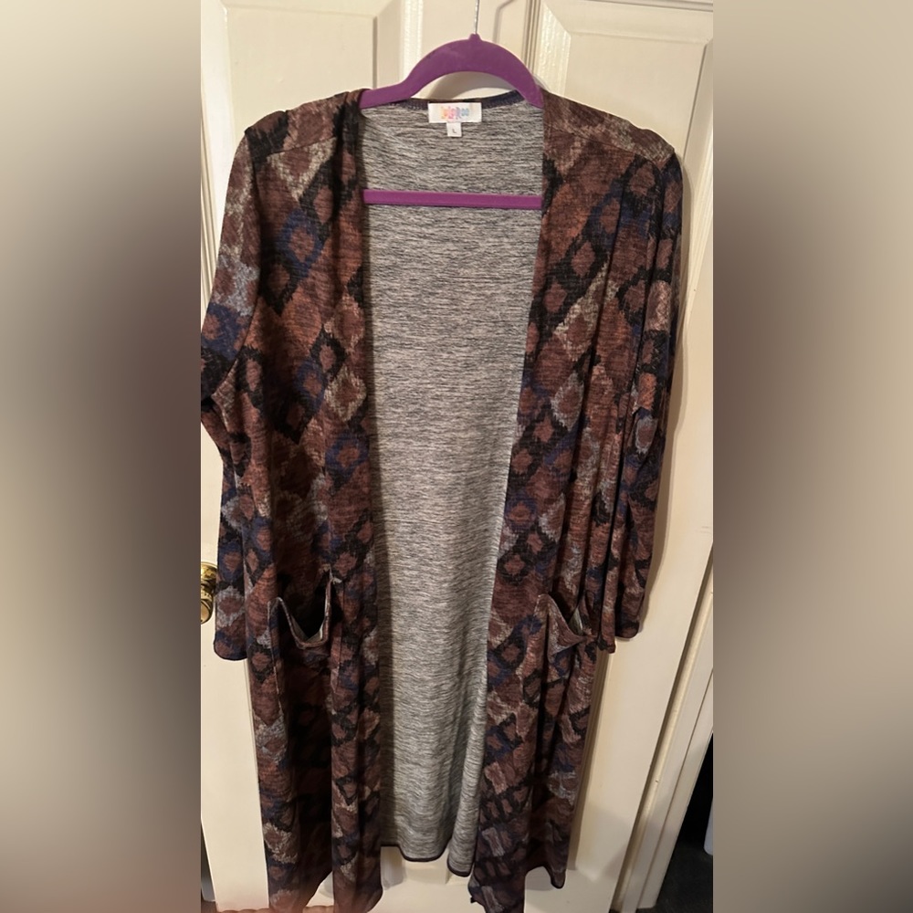 LULAROE Duster Multicolor with pockets